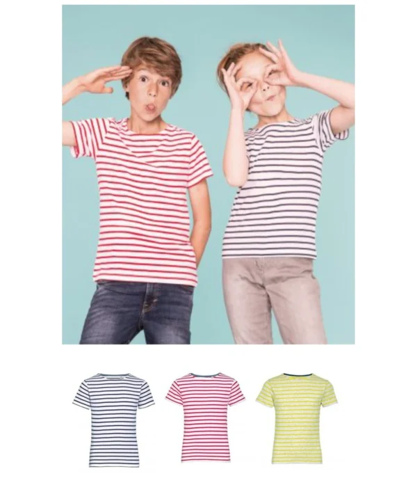 Sol's 01400 Kid's Miles Stripe Tee Shirt